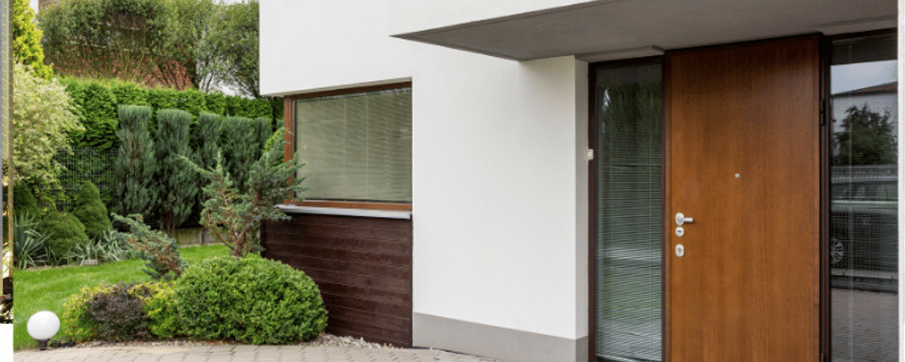 Modern villa entrance doors