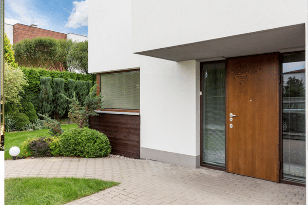 Modern villa entrance doors