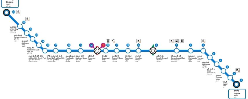 Hyderabad Metro Map